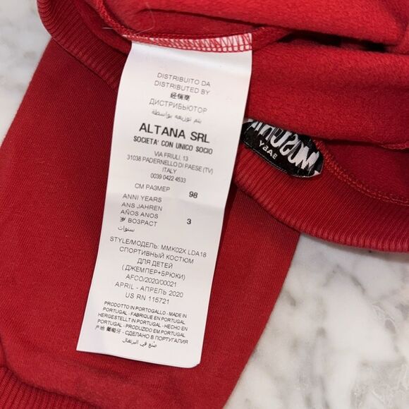 Moschino Kids Red Logo Sweatpants 3Y - Picture 5 of 5